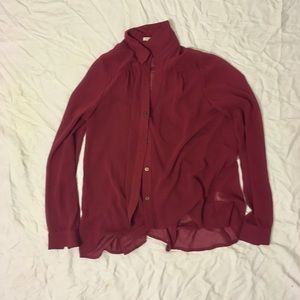 Sheer red blouse